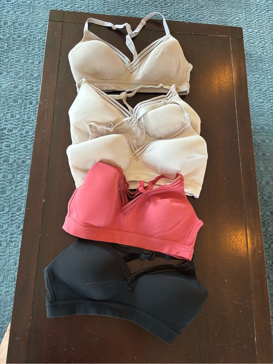 Athleta Other - Athleta Y back sports bras (size small D-add cup) Set in Black, Cream & Pink